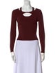 Jonathan Simkhai Square Neckline Long Sleeve Crop Top