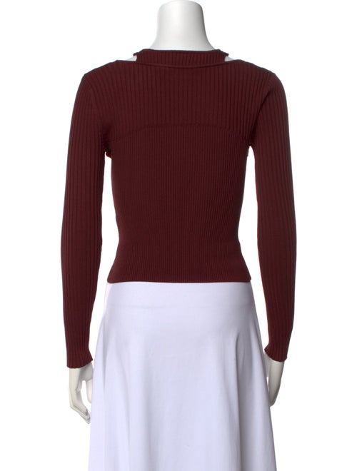 Jonathan Simkhai Square Neckline Long Sleeve Crop Top