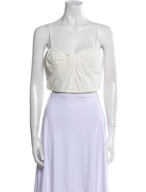 Jonathan Simkhai Square Neckline Sleeveless Crop Top