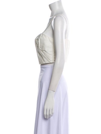 Jonathan Simkhai Square Neckline Sleeveless Crop Top