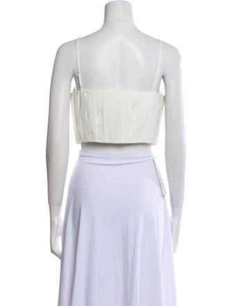 Jonathan Simkhai Square Neckline Sleeveless Crop Top