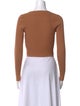 Jonathan Simkhai Square Neckline Long Sleeve Crop Top