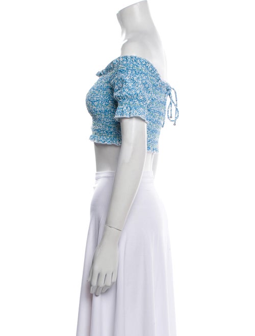 Jonathan Simkhai Printed Off-The-Shoulder Crop Top