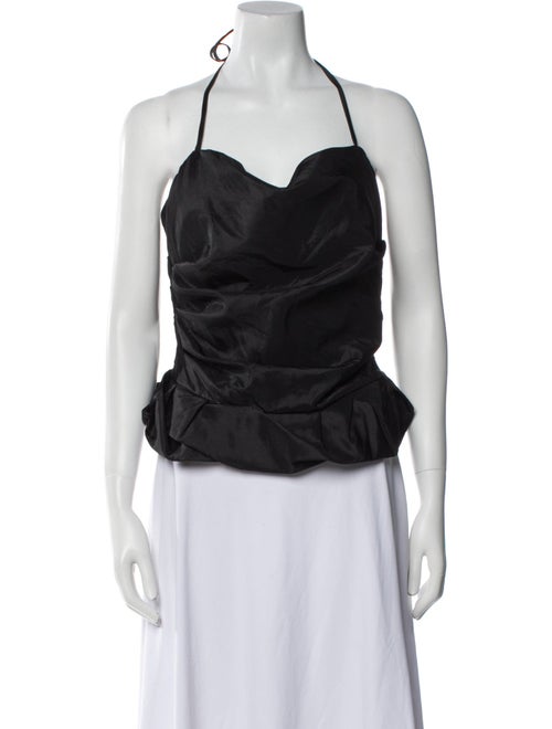 Jonathan Simkhai Halterneck Sleeveless Crop Top