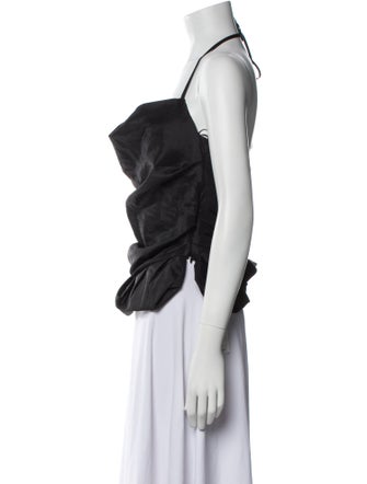 Jonathan Simkhai Halterneck Sleeveless Crop Top