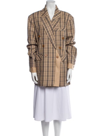 Jonathan Simkhai Plaid Print Blazer