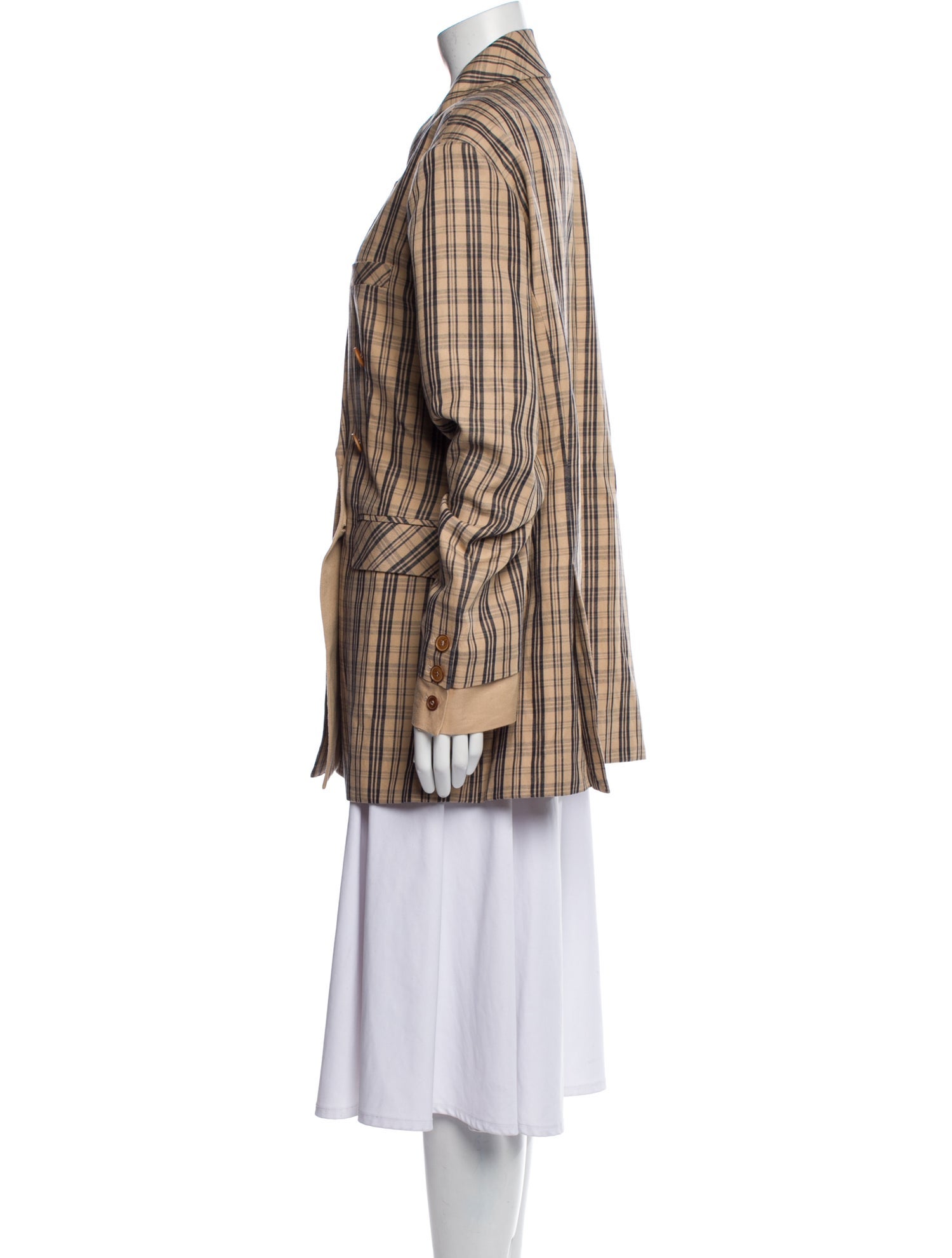 Jonathan Simkhai Plaid Print Blazer