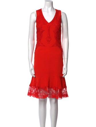 Jonathan Simkhai V-Neck Knee-Length Dress