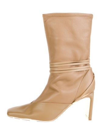 Jonathan Simkhai Leather Colorblock Pattern Boots