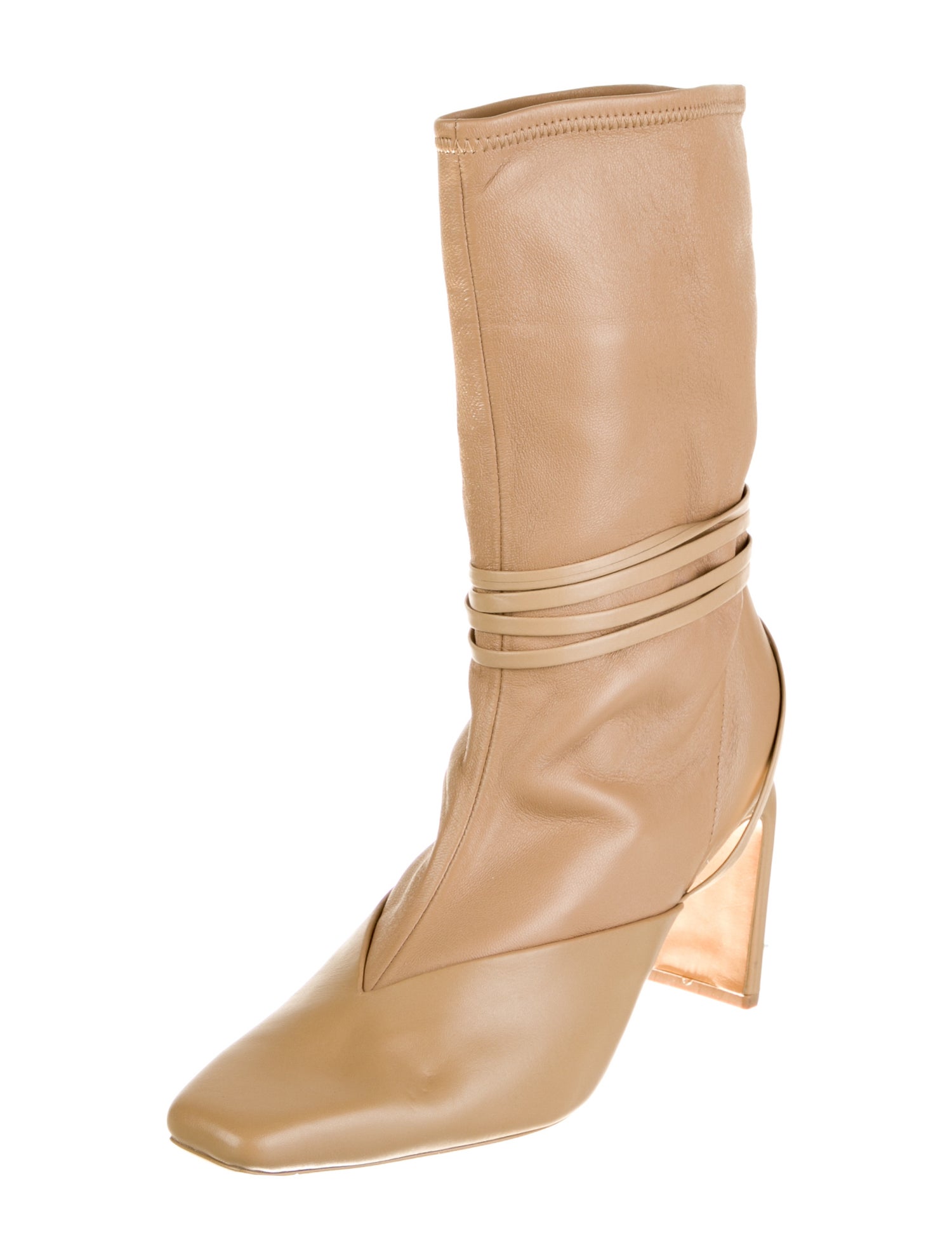 Jonathan Simkhai Leather Colorblock Pattern Boots