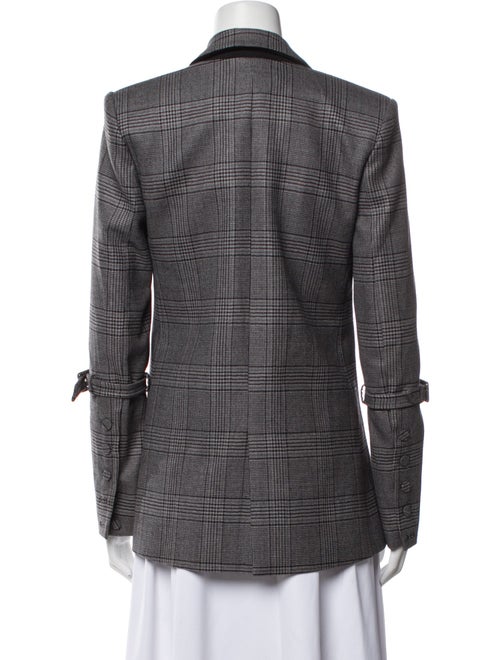 Jonathan Simkhai Wool Plaid Print Blazer