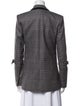 Jonathan Simkhai Wool Plaid Print Blazer