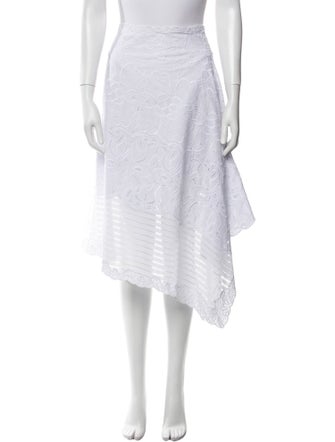 Jonathan Simkhai Eyelet Trim Knee-Length Skirt