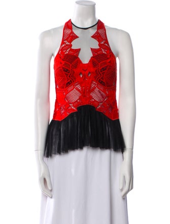 Jonathan Simkhai Printed Halterneck Crop Top