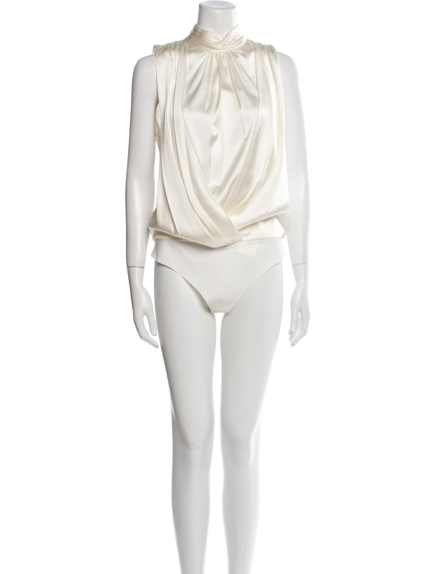 Jonathan Simkhai Silk Cowl Neck Bodysuit