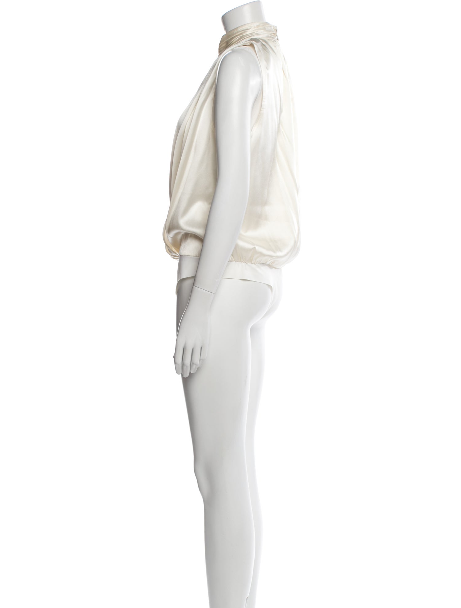 Jonathan Simkhai Silk Cowl Neck Bodysuit