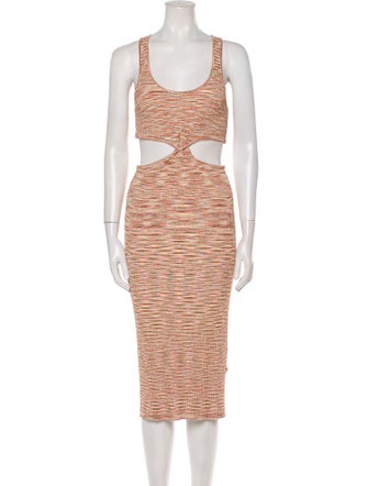 Jonathan Simkhai Striped Midi Length Dress