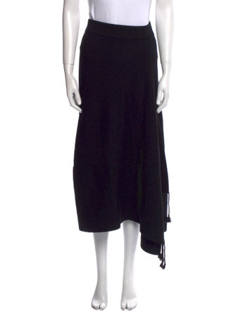 Jonathan Simkhai Fringe Trim Accent Midi Length Skirt