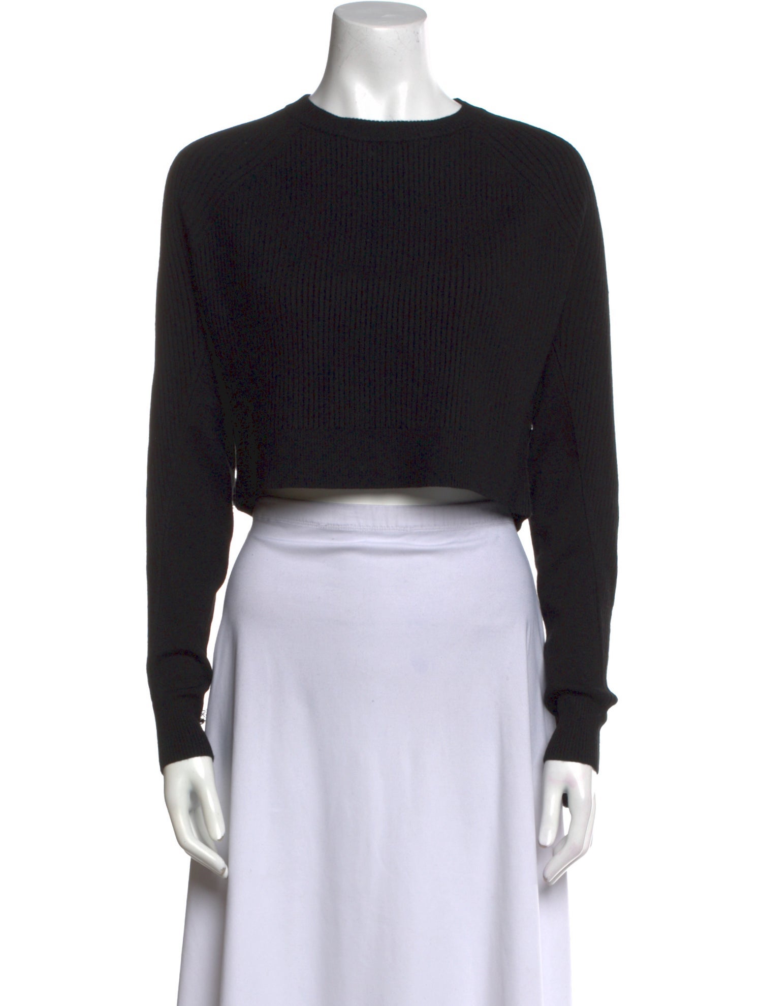 Jonathan Simkhai Crew Neck Long Sleeve Crop Top