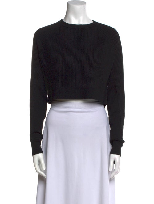 Jonathan Simkhai Crew Neck Long Sleeve Crop Top