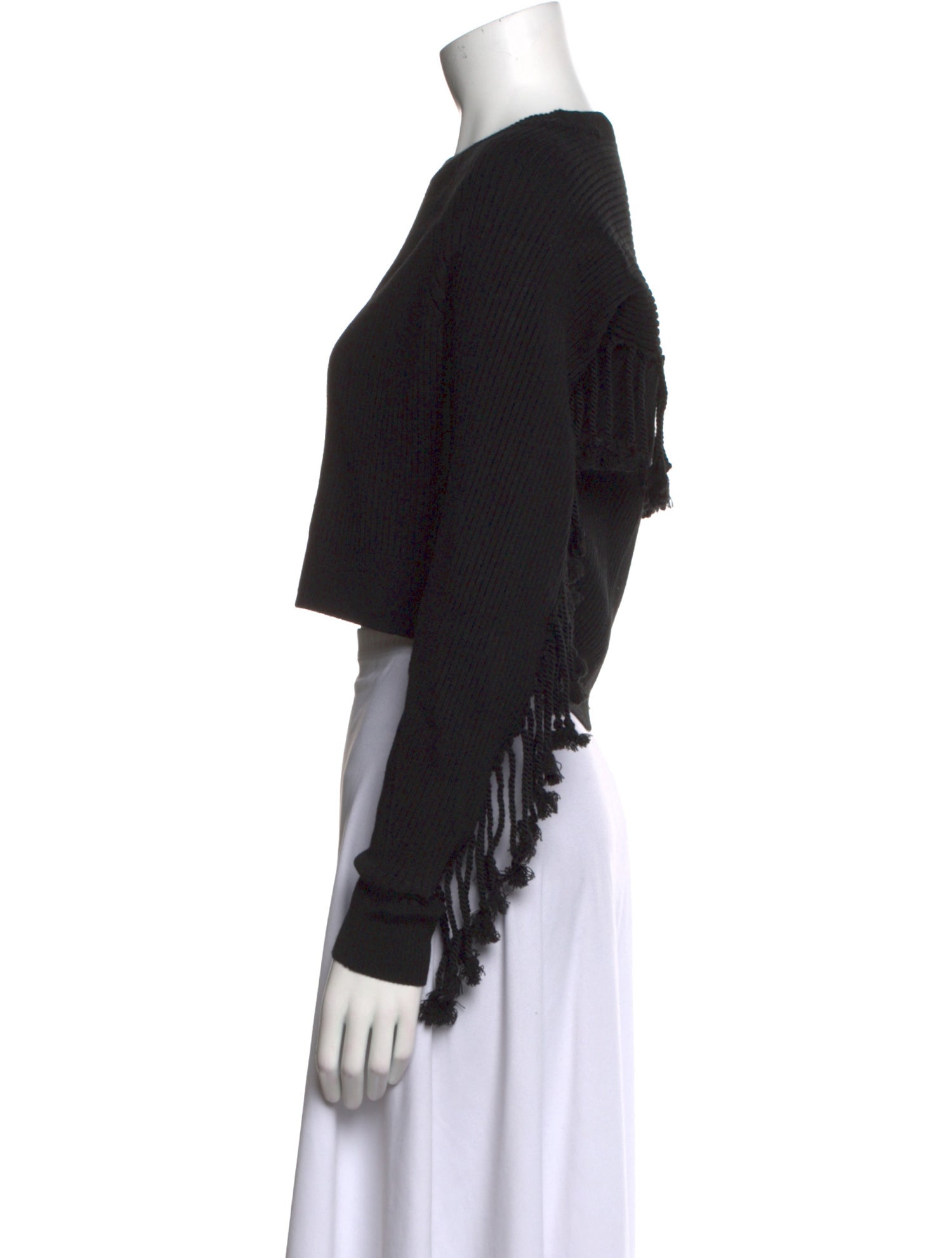 Jonathan Simkhai Crew Neck Long Sleeve Crop Top