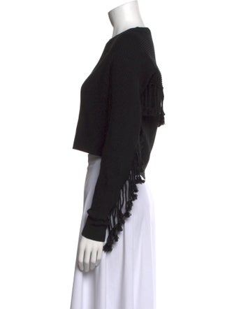 Jonathan Simkhai Crew Neck Long Sleeve Crop Top