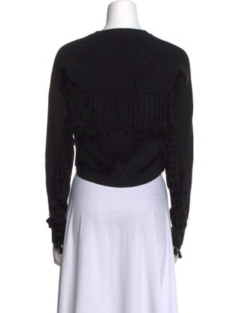 Jonathan Simkhai Crew Neck Long Sleeve Crop Top