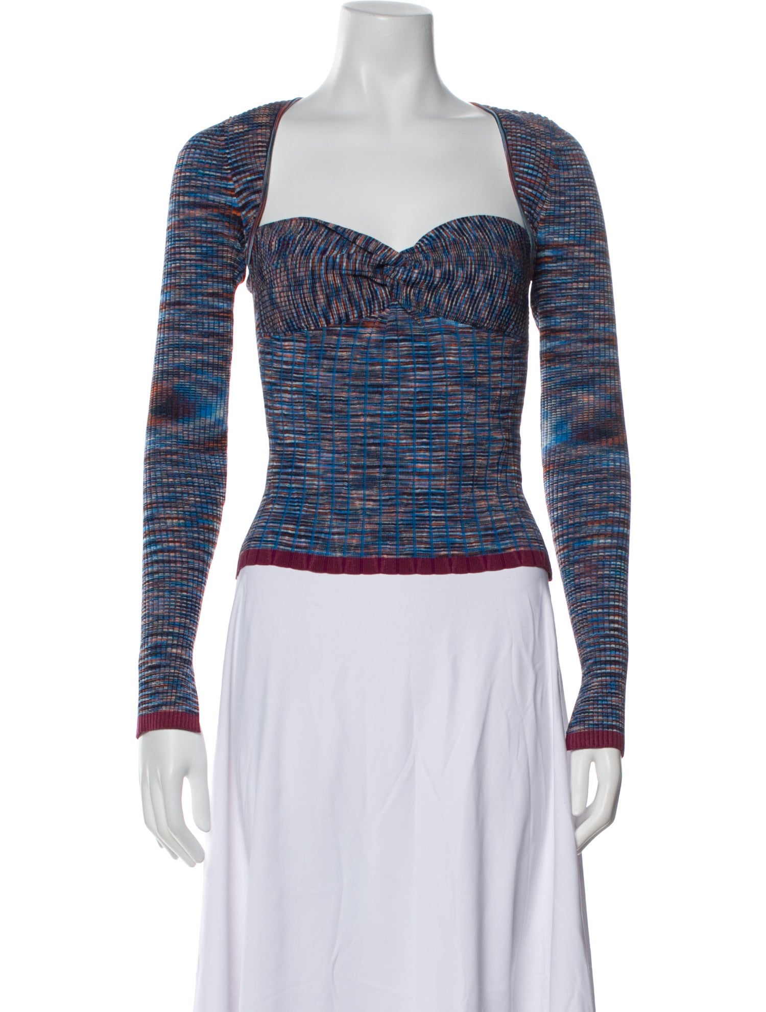 Jonathan Simkhai Printed Square Neckline Crop Top w/ Tags