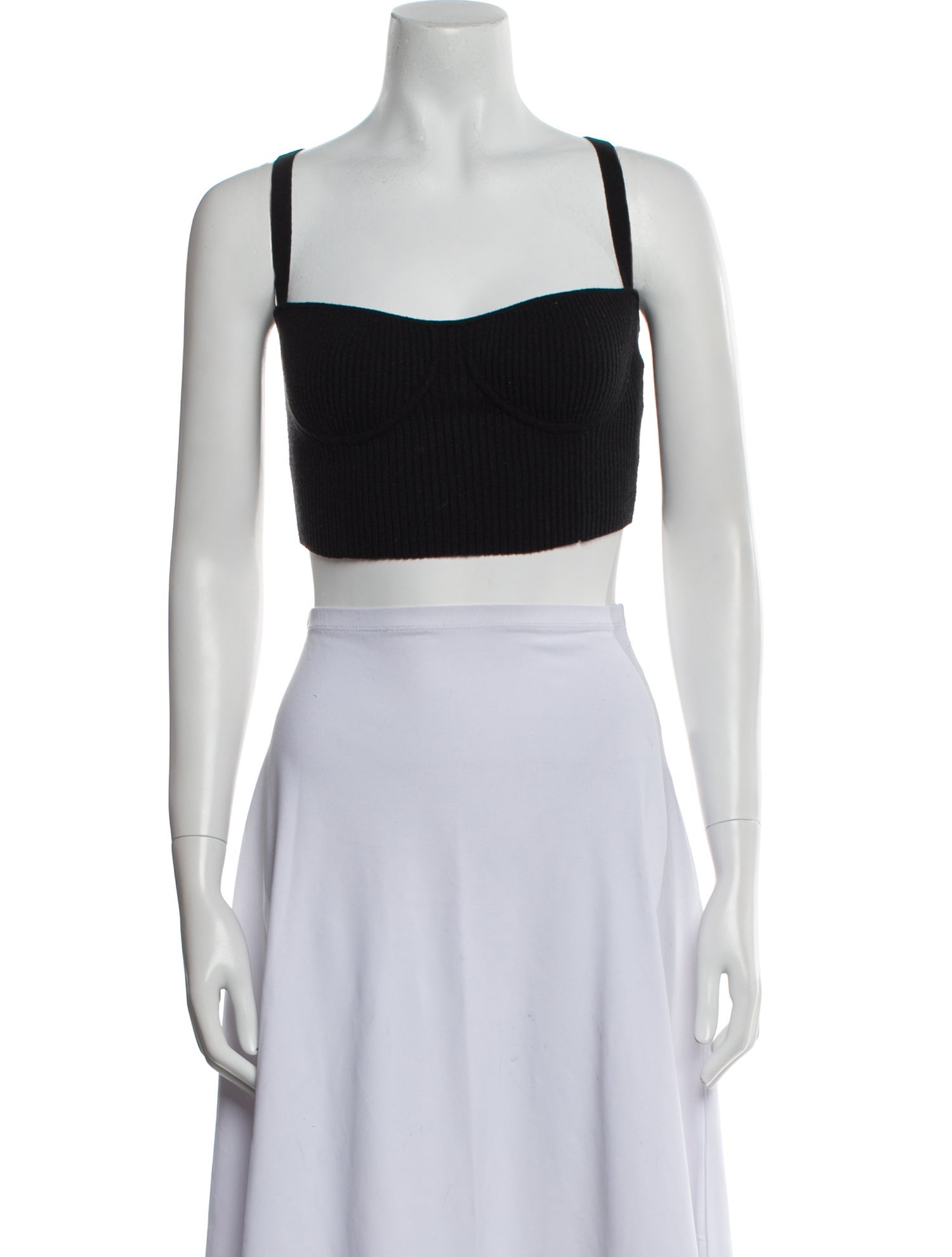 Jonathan Simkhai Square Neckline Sleeveless Crop Top