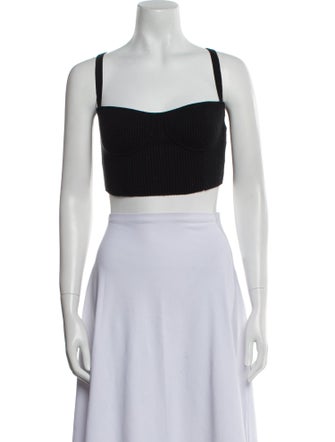Jonathan Simkhai Square Neckline Sleeveless Crop Top