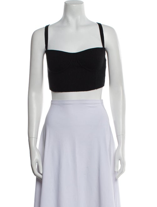 Jonathan Simkhai Square Neckline Sleeveless Crop Top