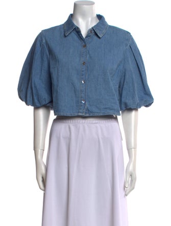 Jonathan Simkhai Short Sleeve Crop Top