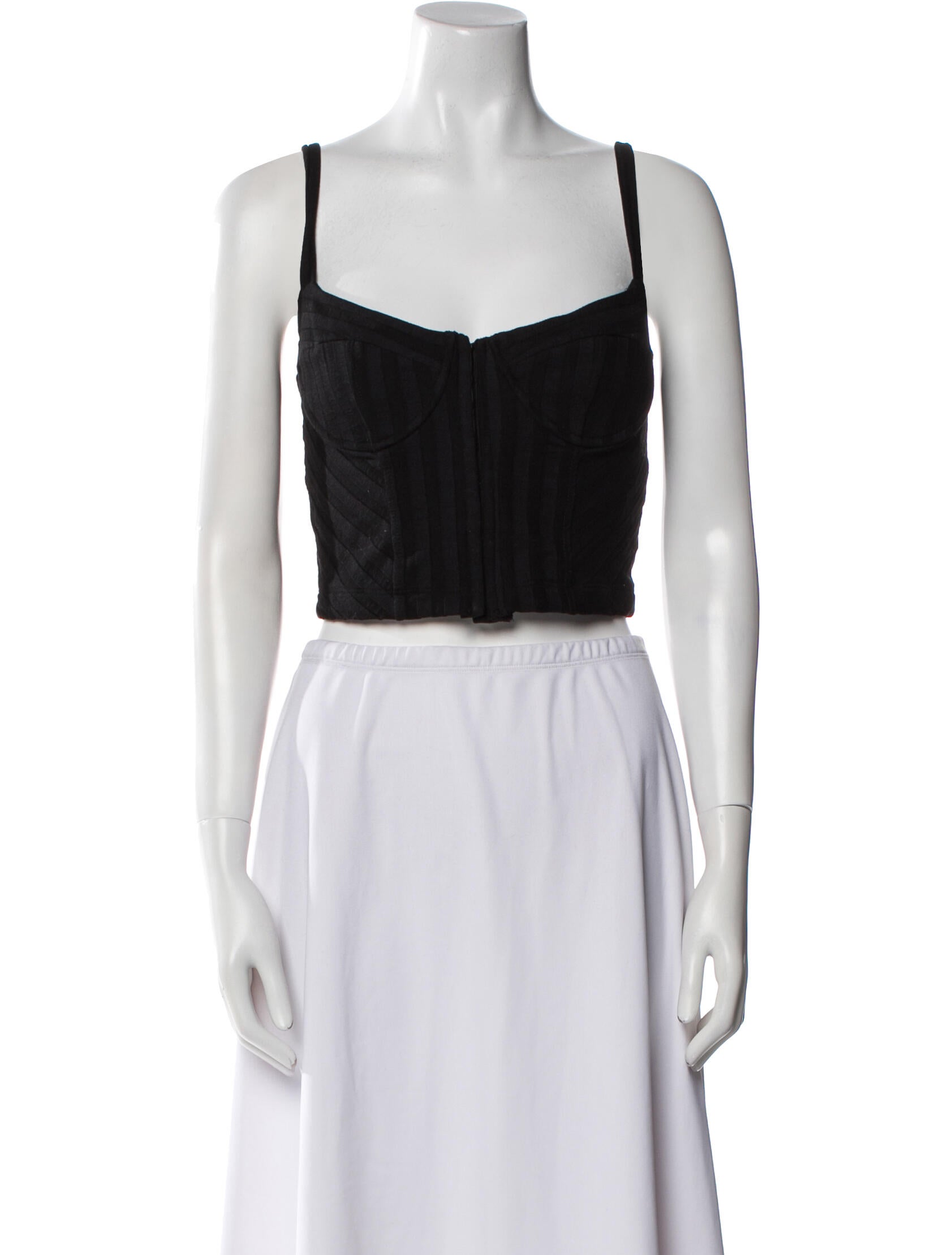 Jonathan Simkhai Square Neckline Sleeveless Crop Top
