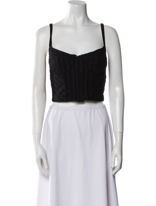 Jonathan Simkhai Square Neckline Sleeveless Crop Top