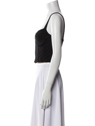 Jonathan Simkhai Square Neckline Sleeveless Crop Top