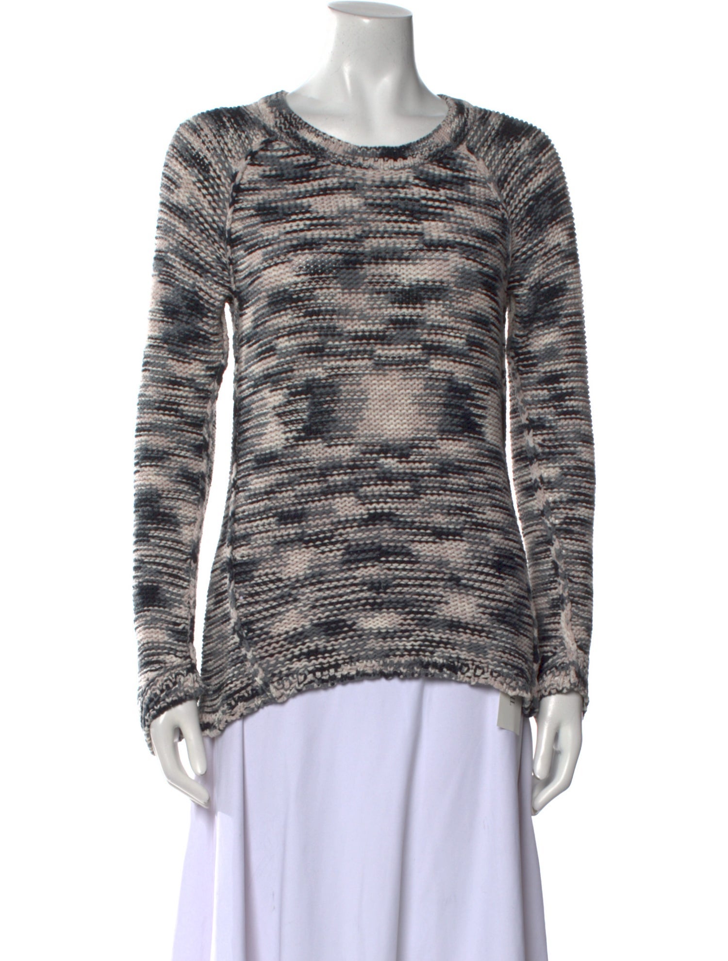 Jonathan Simkhai Printed Scoop Neck Sweater
