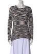 Jonathan Simkhai Printed Scoop Neck Sweater