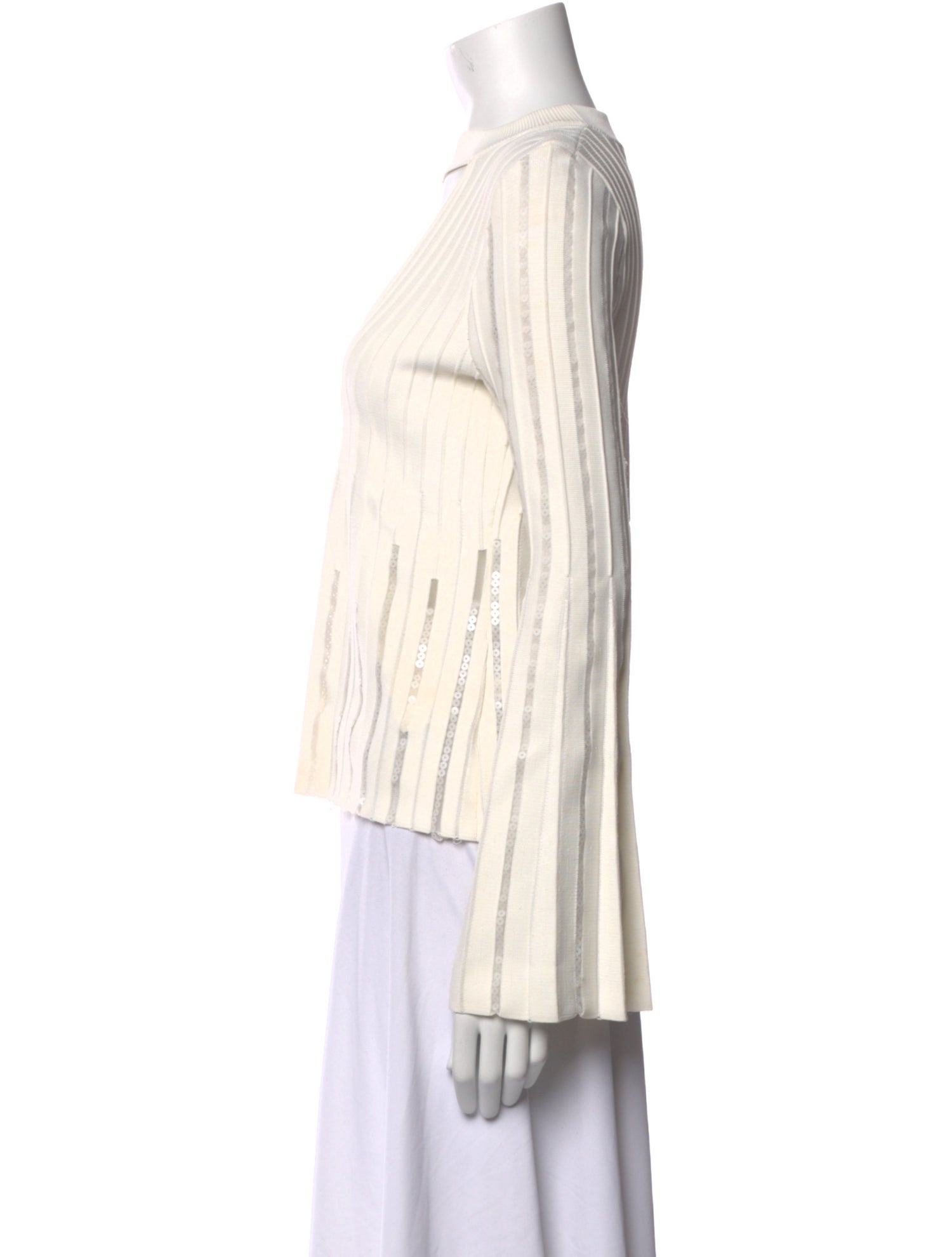 Jonathan Simkhai V-Neck Long Sleeve Blouse