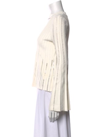 Jonathan Simkhai V-Neck Long Sleeve Blouse