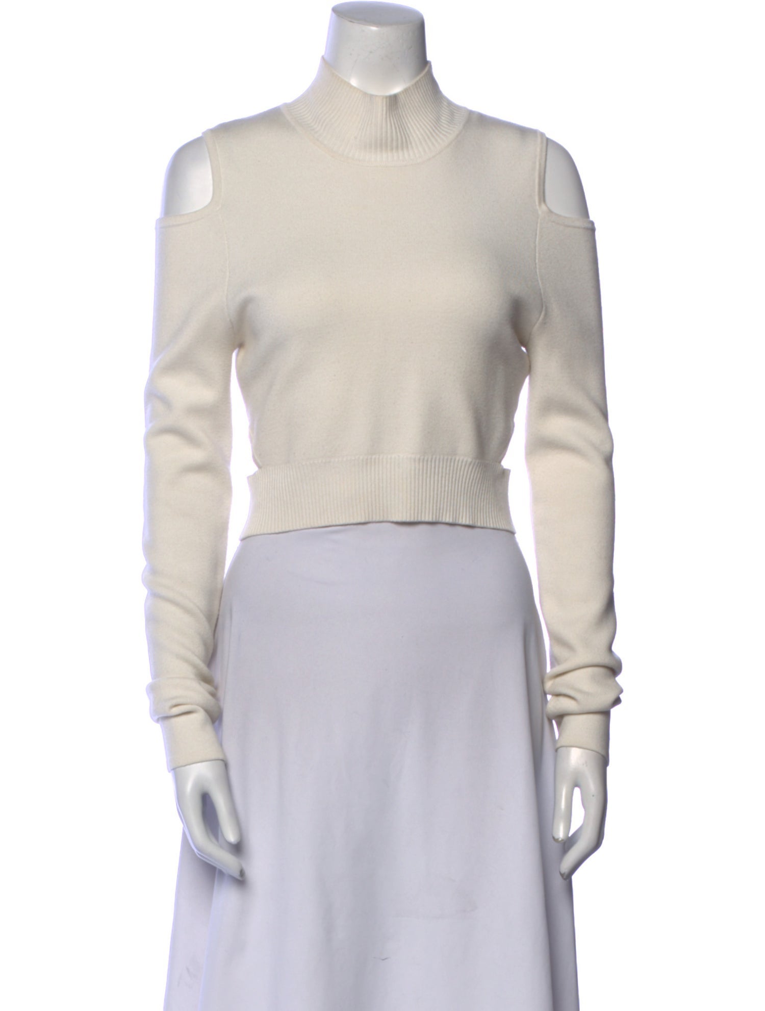 Jonathan Simkhai Mock Neck Long Sleeve Crop Top