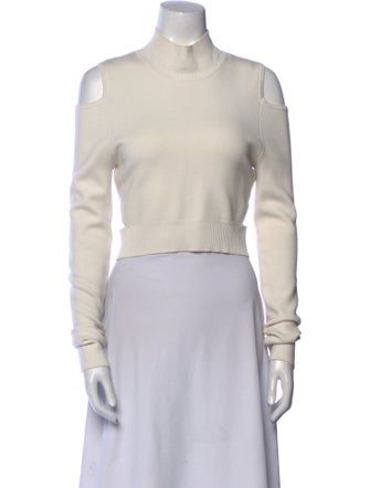 Jonathan Simkhai Mock Neck Long Sleeve Crop Top