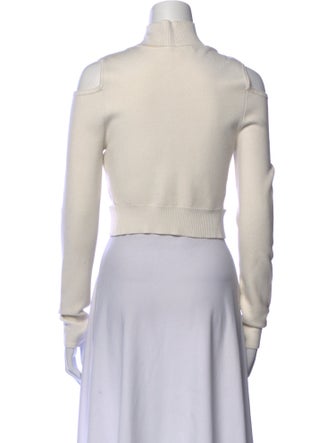Jonathan Simkhai Mock Neck Long Sleeve Crop Top