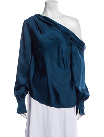 Jonathan Simkhai Asymmetrical Long Sleeve Blouse