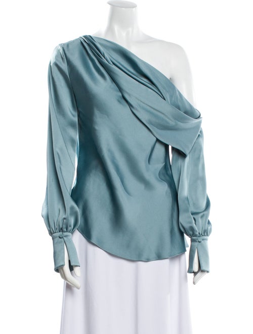Jonathan Simkhai One-Shoulder Long Sleeve Blouse