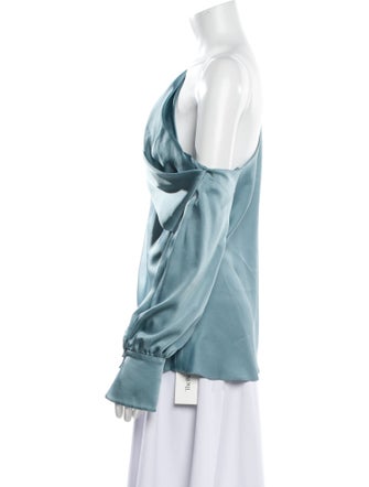 Jonathan Simkhai One-Shoulder Long Sleeve Blouse