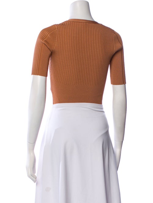 Jonathan Simkhai V-Neck Short Sleeve Crop Top