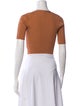 Jonathan Simkhai V-Neck Short Sleeve Crop Top