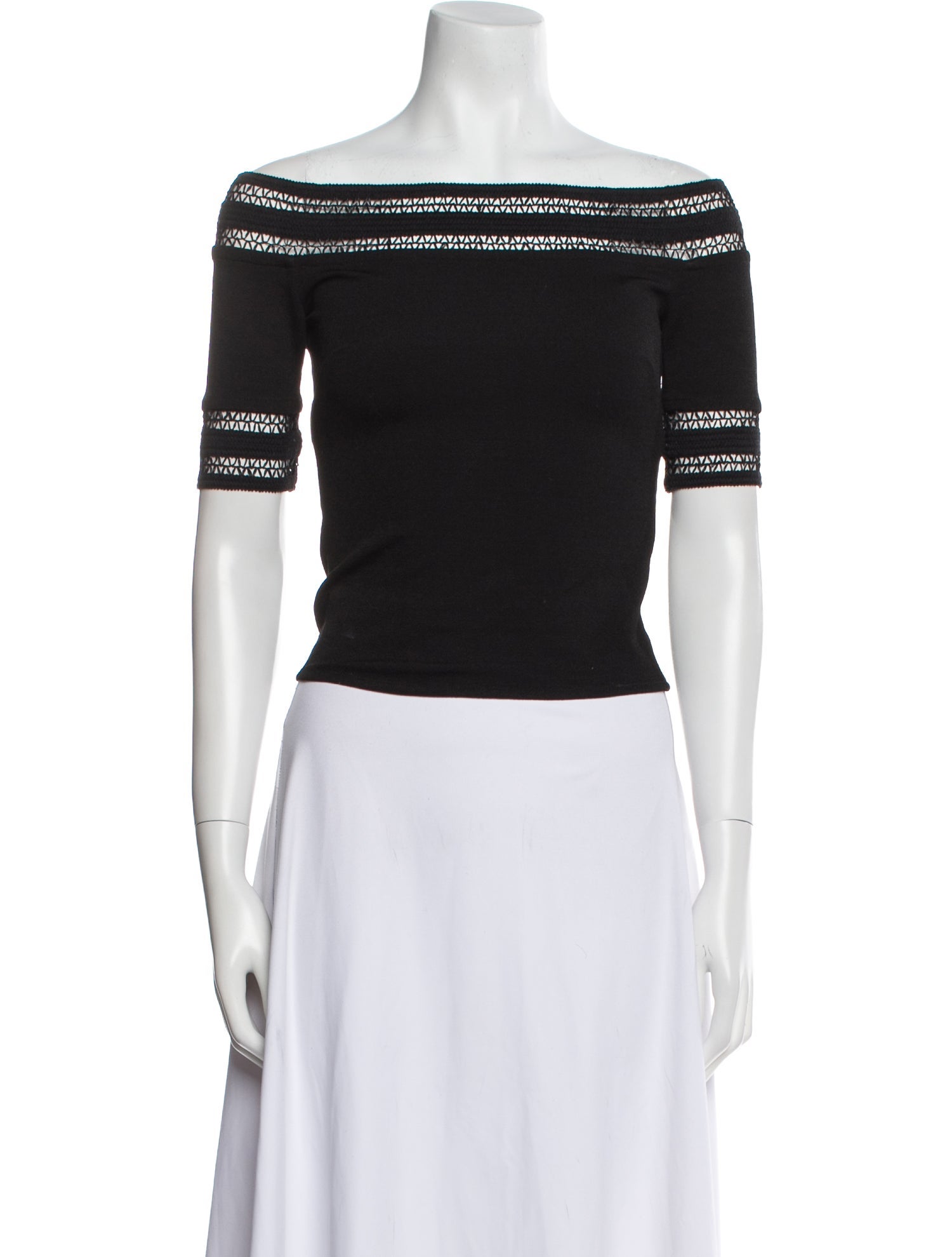 Jonathan Simkhai Off-The-Shoulder Short Sleeve Crop Top