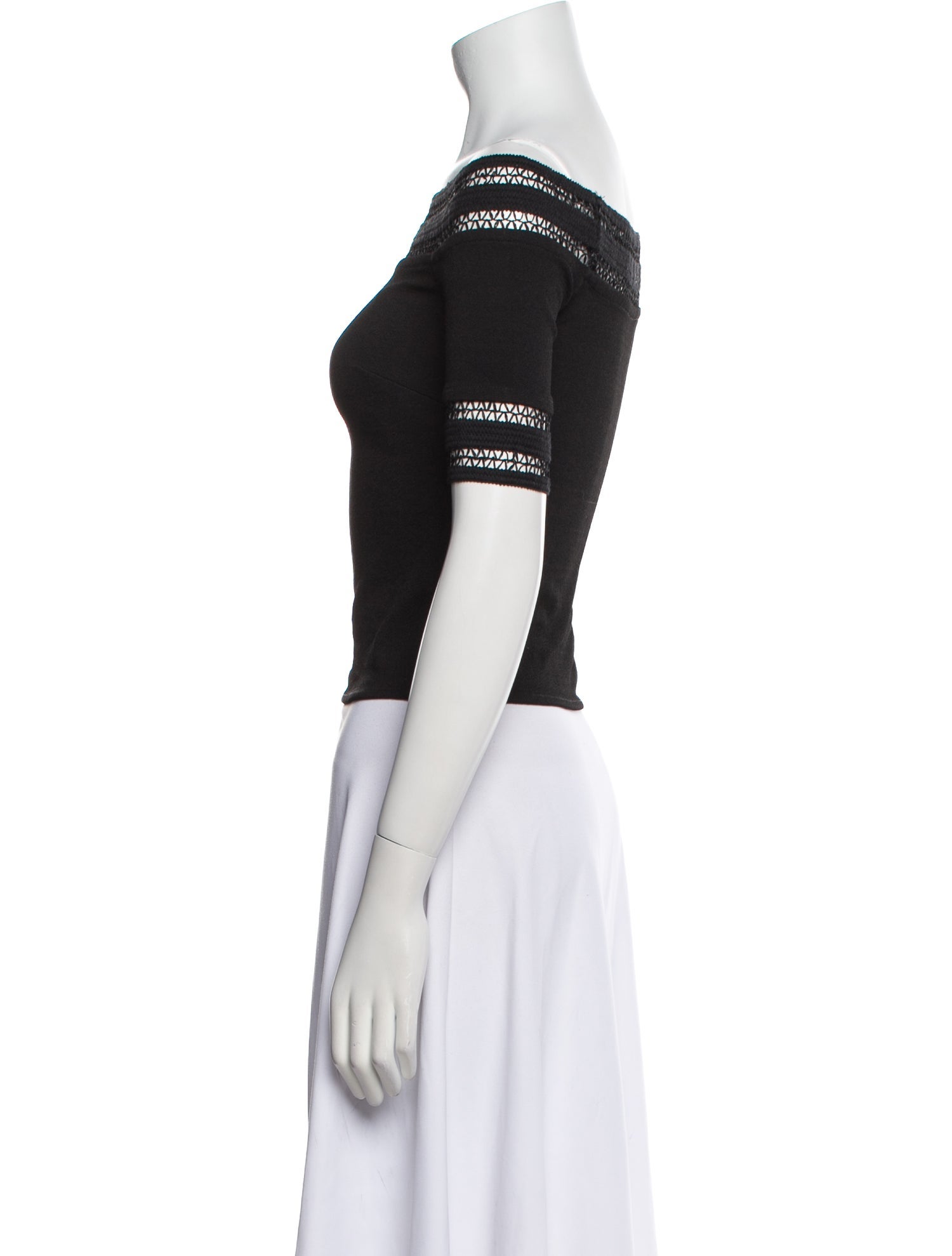 Jonathan Simkhai Off-The-Shoulder Short Sleeve Crop Top