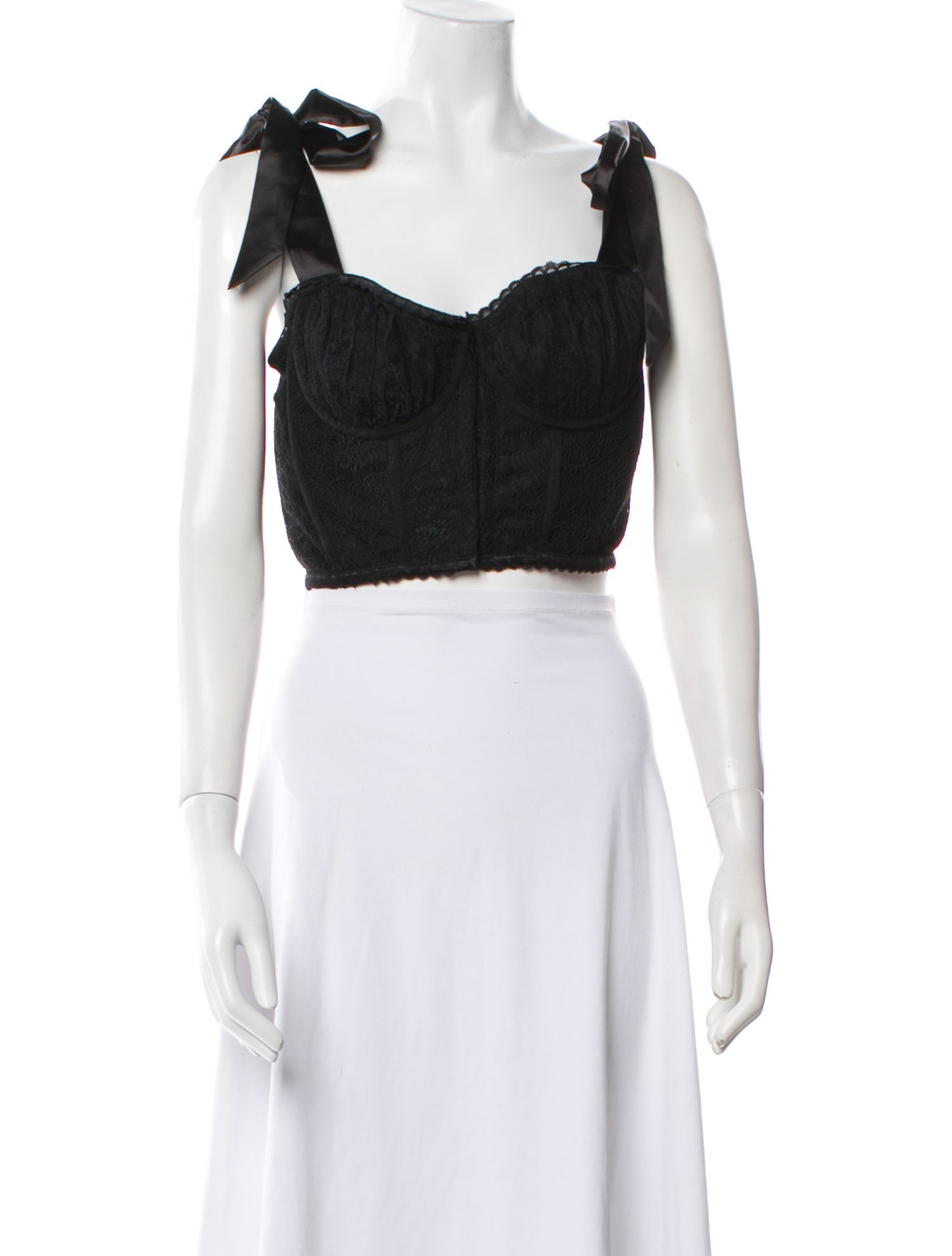 Jonathan Simkhai Nylon Square Neckline Crop Top